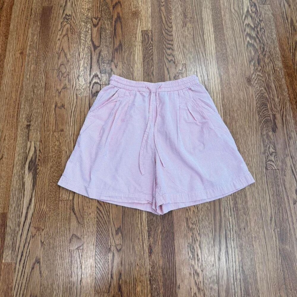 Pink Gingham Cotton Coastal Shorts Petite M